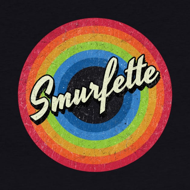 Vintage Style circle - smurfette by henryshifter
